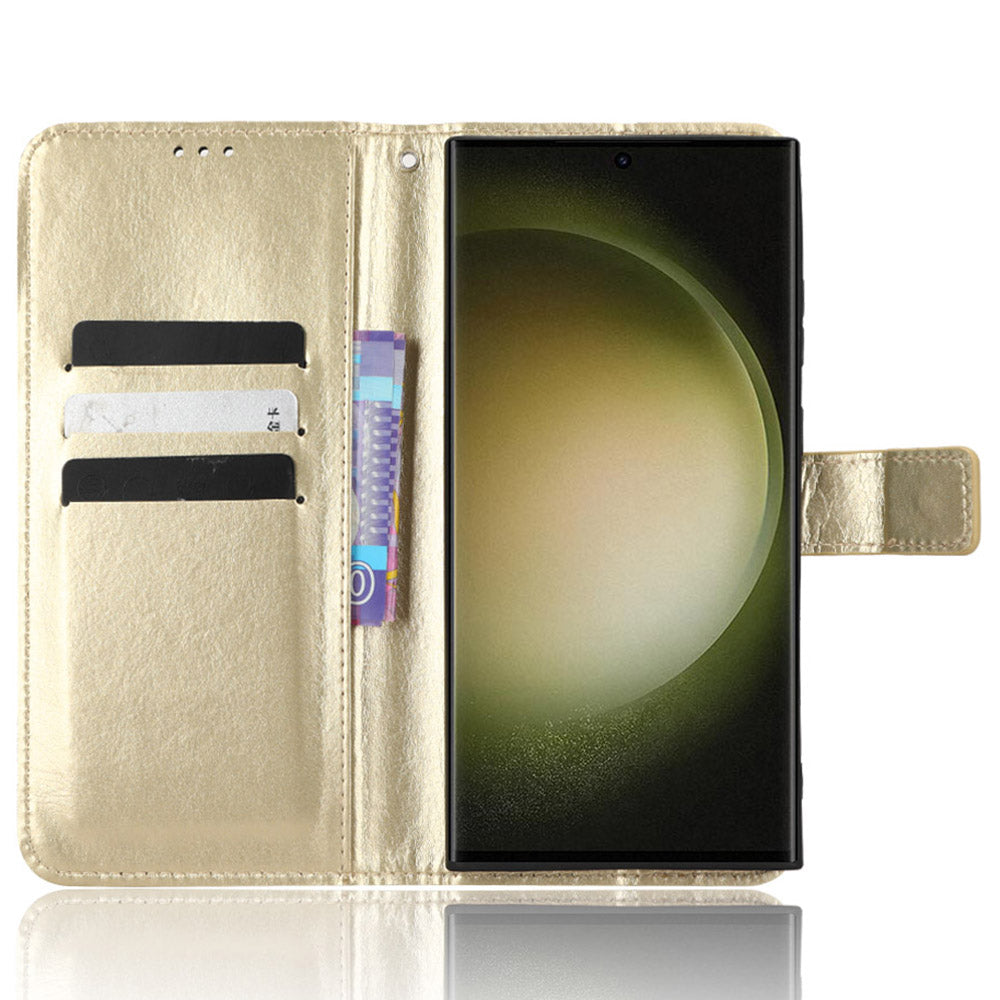 Mobile Phone Case for Samsung Galaxy S23 Ultra Crazy Horse Texture Wallet Stand PU Leather Phone Cover with Strap Mobile Phone Case for Samsung Galaxy S23 Ultra Crazy Horse Texture Wallet Stand PU Leather Phone Cover with Strap